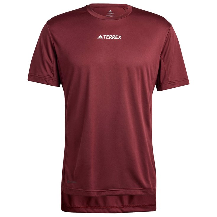 Adidas Tee-shirt de rando Mt Tee Shadow Red Présentation