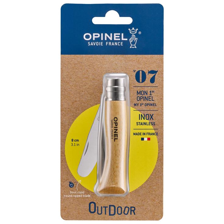 Opinel Coltelli Mon Premier Opinel N°7 Blister Hêtre Presentazione