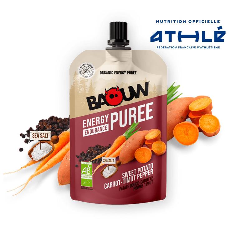 Baouw Puré Compotes Energétiques Bio 90g Patate Douce - Carotte - Poivre Timut Presentación Baouw Puré Compotes Energétiques Bio 90g Patate Douce - Carotte - Poivre Timut Presentación
