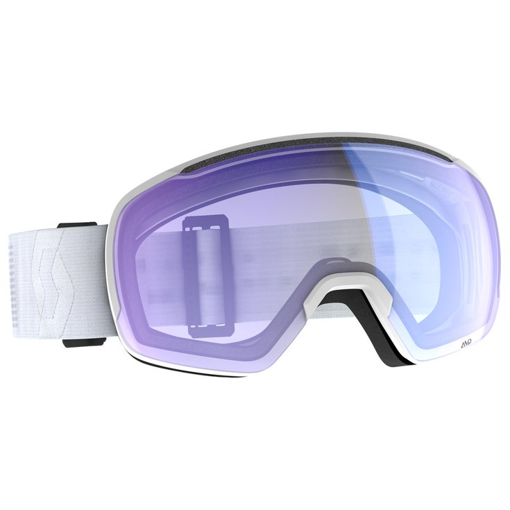 Scott Masque de Ski Sphere Otg Mineral White Illuminator Blue Chrome Présentation