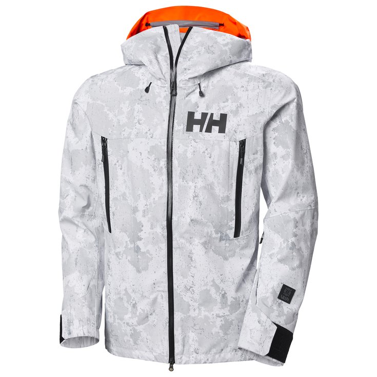 Helly Hansen Ski Jacket Sogn Shell 2.0 Grey Frog Snow Camo Aop Winter 2025 Glisshop