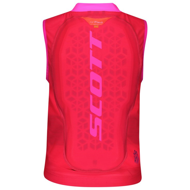 Scott Rugbescherming Airflex Jr Vest Protector High Viz Pink Voorstelling
