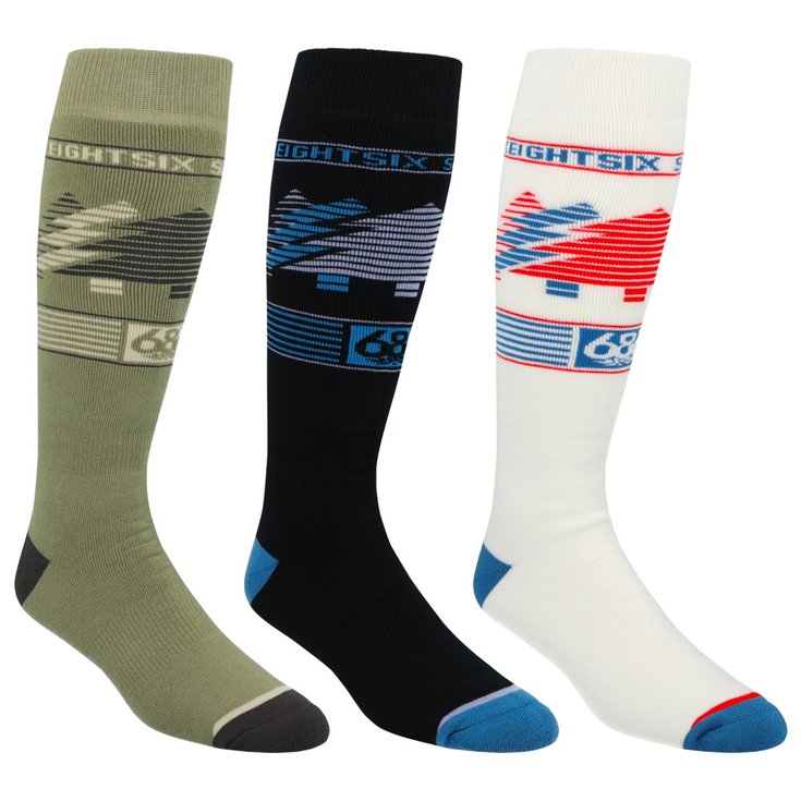 686 Socks Mns Tree Life Sock 3-Pack Neutral Pack Overview