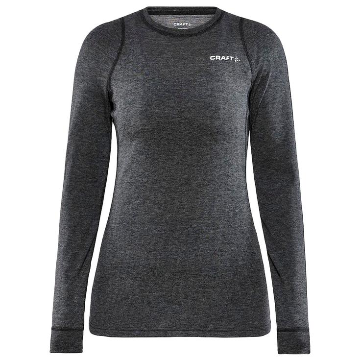Craft Technical underwear Core Wool Merino Ls Tee W Black Melange Overview