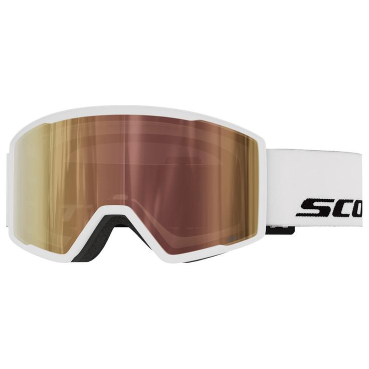 Scott Masque de Ski Trace Pro White Amp Light Sensitive Cinnamon Chrome Présentation