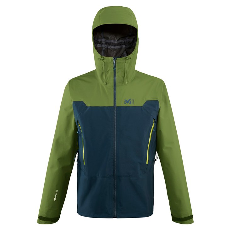Millet Mountaineering jacket Kamet Light Gtx Orion Blue Fern Overview