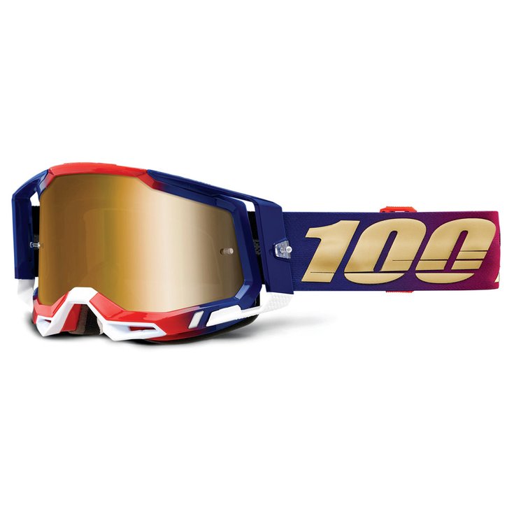 100 Mountain bike goggles Racecraft 2 United True Gold Mirror Lens Summer 2022 Glisshop