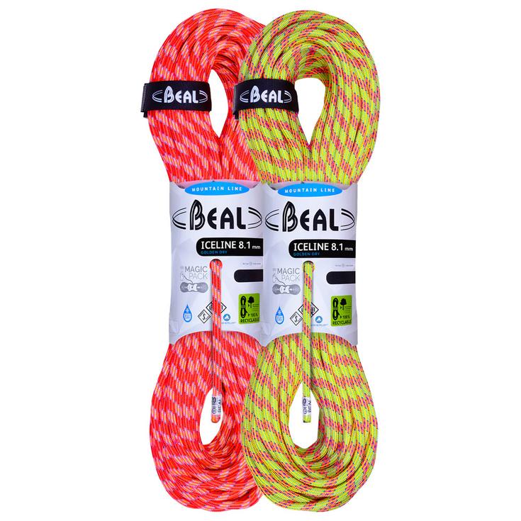 Beal Corde Ice Line 8.1mm Golden Dry (pack of 2) Anis Orange Présentation