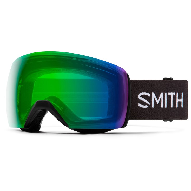 Smith Masque de Ski Skyline XL Black Chromapop Everyday Green Mirror Présentation
