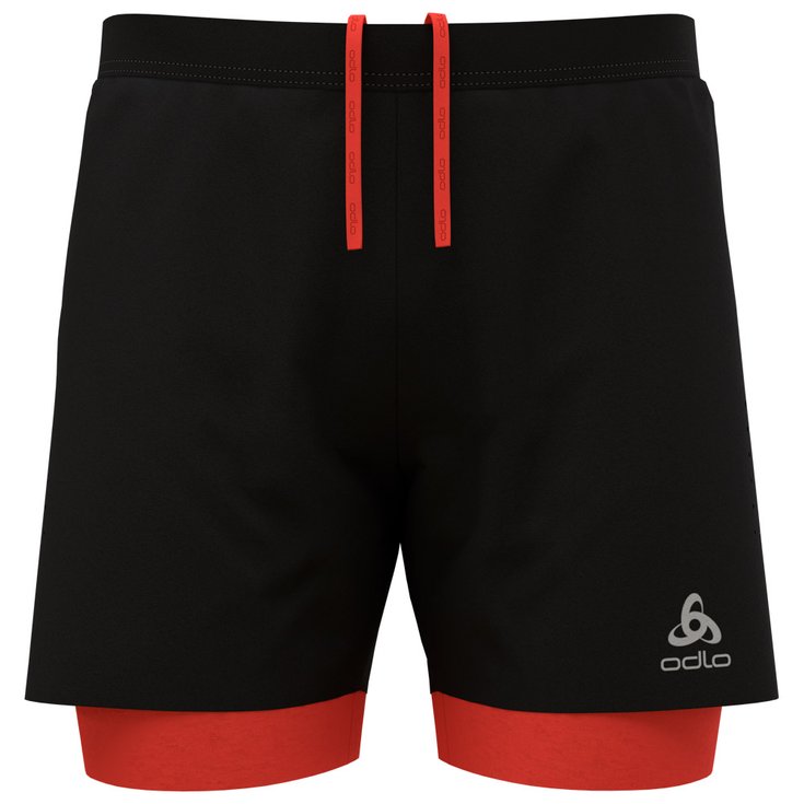 Odlo Short de trail Zeroweight 5 Inch 2in1 Shorts Black Firelight Overview
