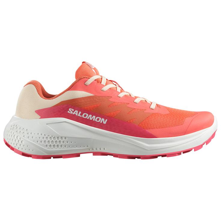 Salomon Trailrunning-Schuhe Alphaglide W Emberglow White Rouge Red Präsentation