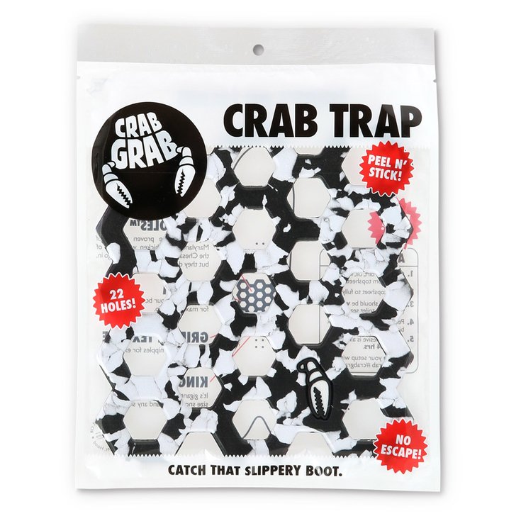 Crab Grab Snowboard-Zubehör Crab Trap - Black White Swirl Präsentation