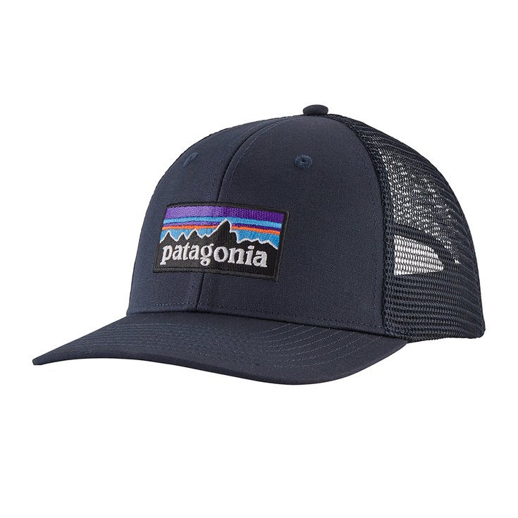 Patagonia Cap P-6 Logo Lopro Trucker Hat Navy Blue Overview