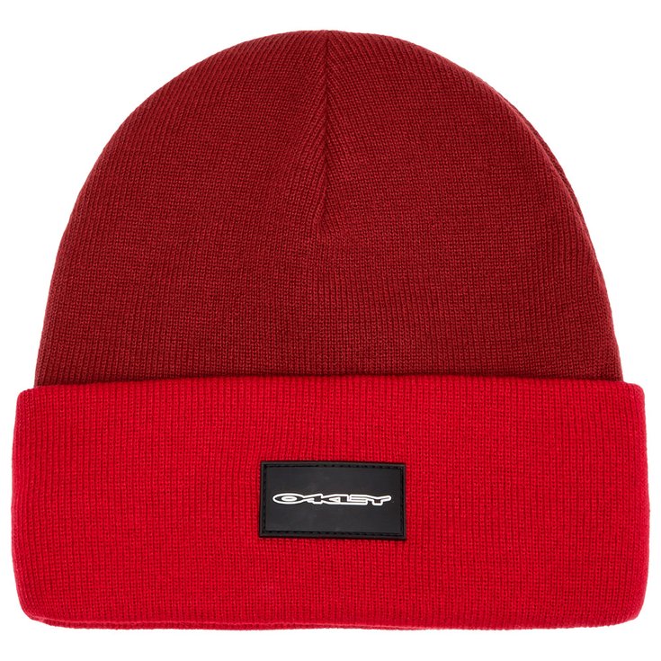 Oakley Beanies Tc Stretch Logo Beanie Red Line Iron Red Overview