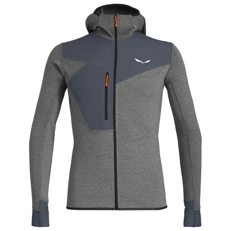 Salewa Puez 2 Dry M Hooded Full Zip Top Black Out Melange 