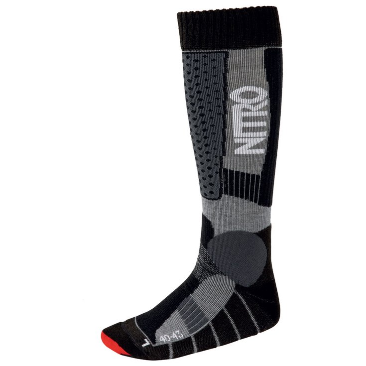 Nitro Chaussettes Teams Socks Black Grey Red Profil