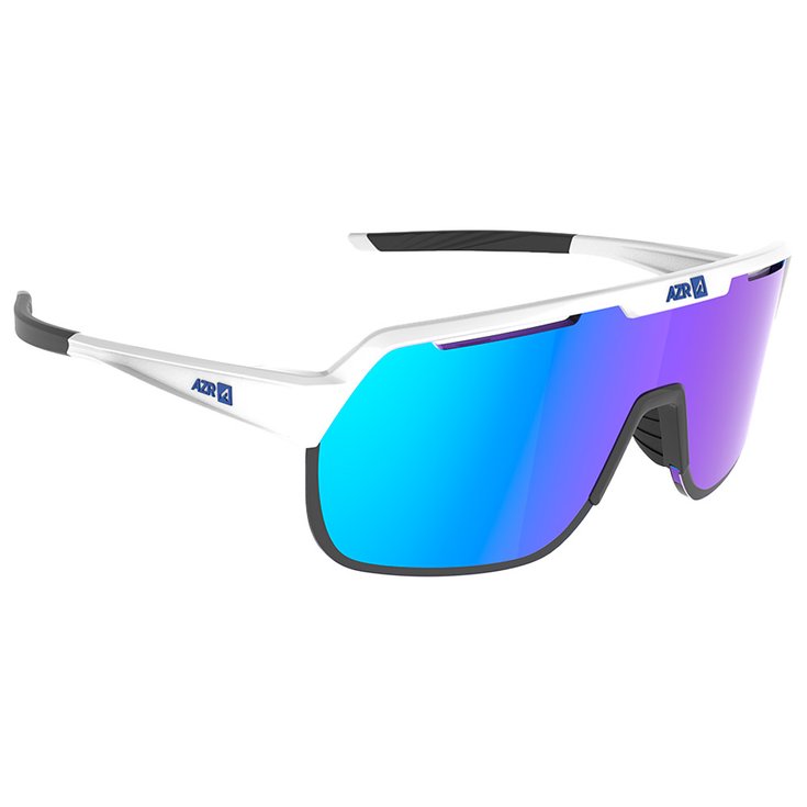 AZR Sonnenbrille Victory Rx Blanche Vernie Multicouche Bleu Präsentation