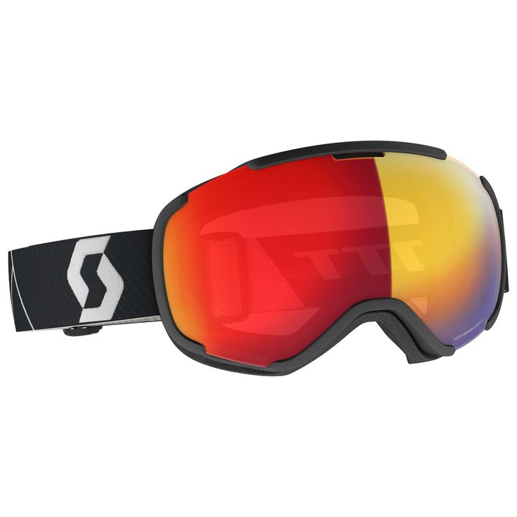 Scott Masque de Ski Faze Ii Ls Mountain Black Light Sensitive Red Chrome Présentation