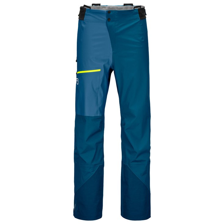 Ortovox Pantalon Ski 3L Ortler Pants M Petrol Blue Présentation