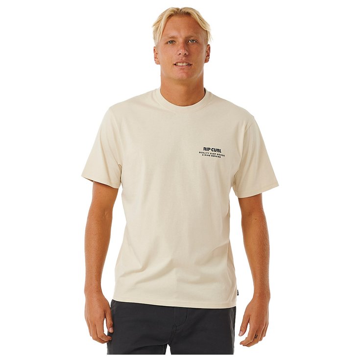 Rip Curl Tee-Shirt Heritage Ding Repairs Vintage White Overview
