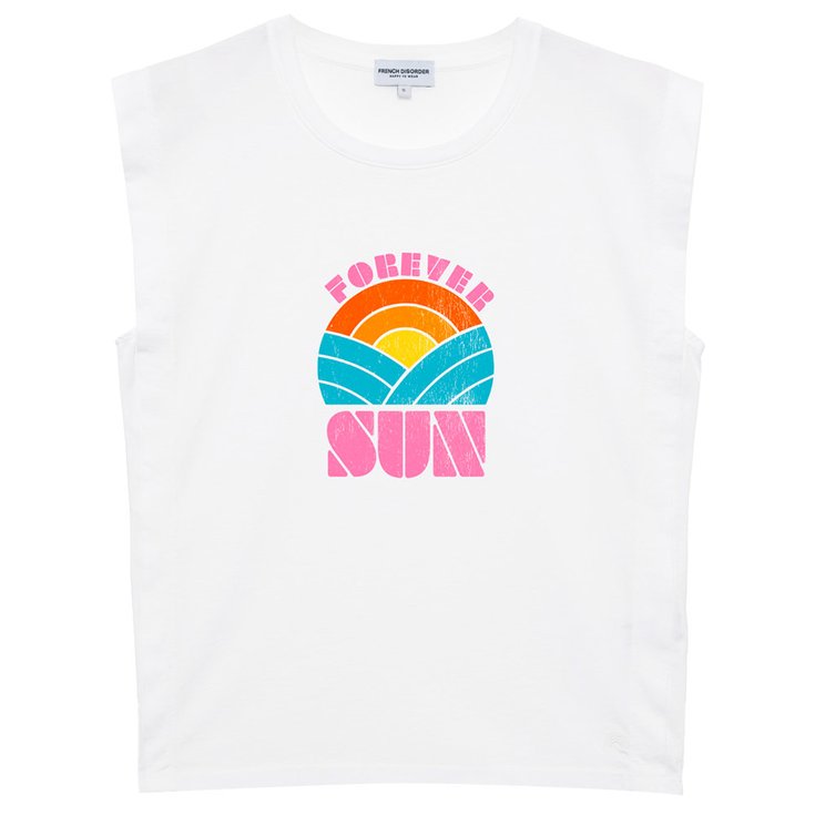 French Disorder Tee-shirt Poppy Forever Sun White Présentation