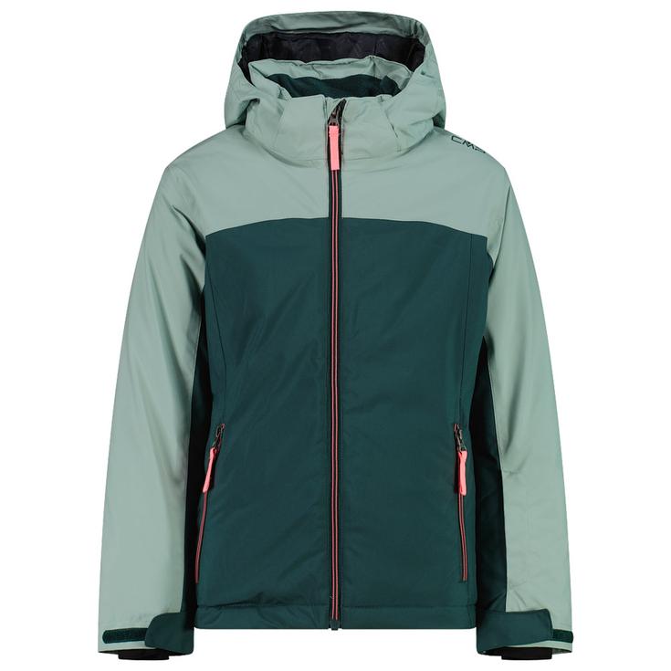 CMP Giubbotto tecnico Kid Girl Jacket Snaps Hood Trek Green Presentazione