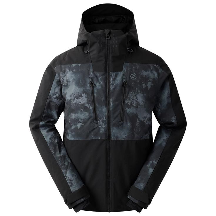 DARE2B Skijacke Baseplate III Jacket Black Iron Gate Distressed Print Präsentation