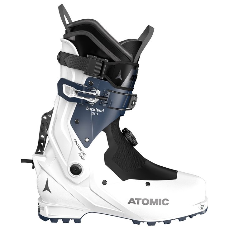 Atomic Chaussures de Ski Randonnée Backland Pro W White Dark Blue Côté