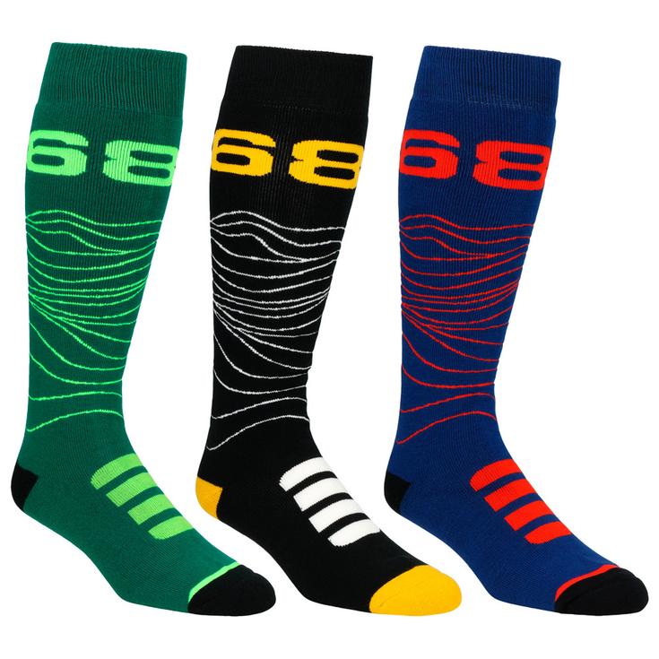 686 Calze Topo Sock 3-Pack Assorted Presentazione
