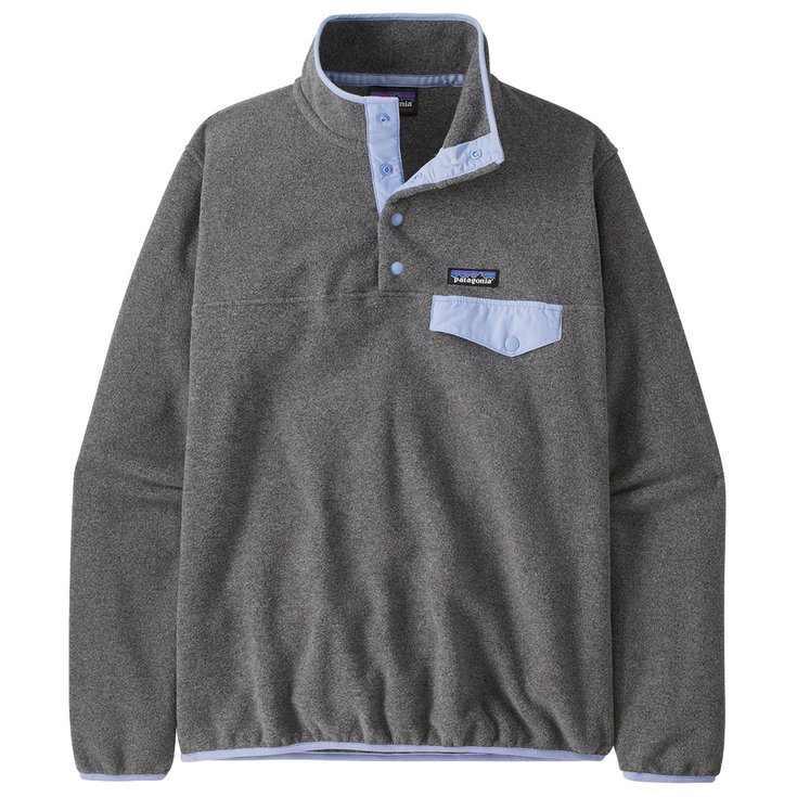 Patagonia Maglione Women’s Lightweight Synchilla Snap-T Nickel With Pale Periwinkle Presentazione
