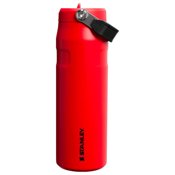 Stanley Cantimplora The Iceflow Bottle Flip Straw 2.0 0.7L Chili Black Presentación