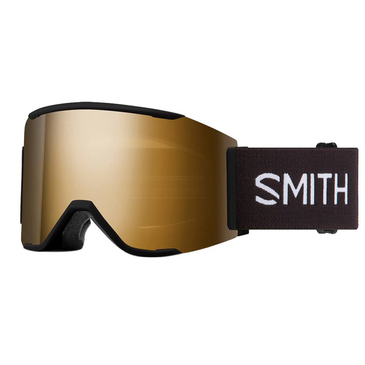 Smith Goggles Squad Mag Black Chromapop Sun Black Gold Mirror + Chromapop Storm Rose Flash Overview