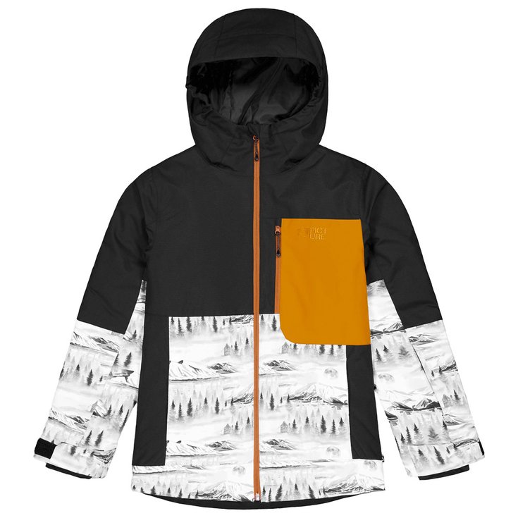 Picture Ski Jacket Daumy Black Mood Print Honey Overview