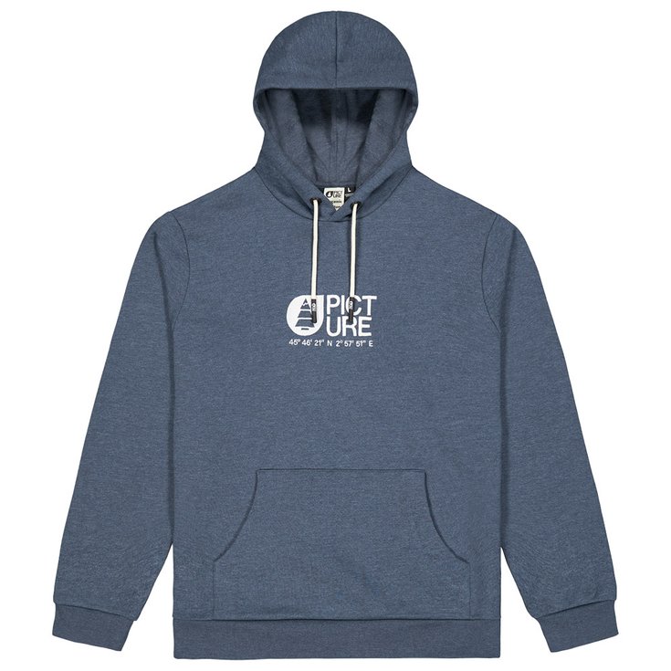 Picture Sweatshirt Basement Hoodie Dark Blue Melange Overview