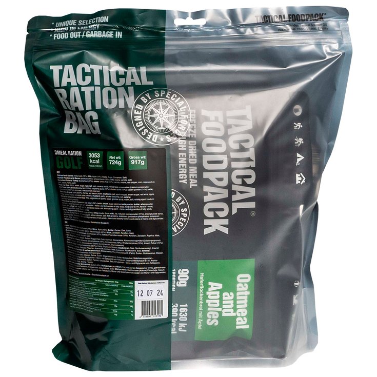 Tactical Foodpack Gevriesdroogde maaltijd Ration de 3 Repas Golf Voorstelling