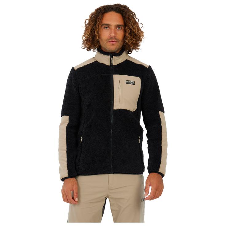 Protest Fleece PrtBleaker Outdoor Full Zip Top True Black Voorstelling
