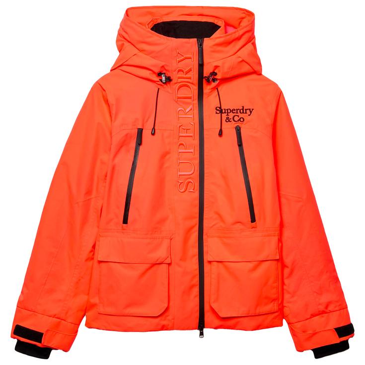 Superdry Blouson Ski Ultimate Freestyle Ski W Neon Red Présentation