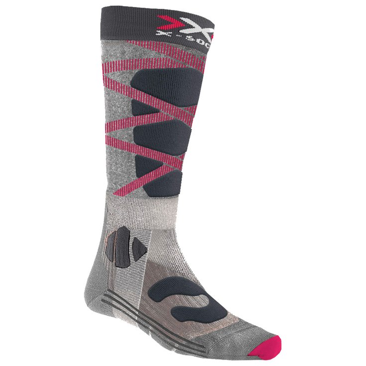 X Socks Chaussettes Ski Control 4.0 Gris Rose Voorstelling