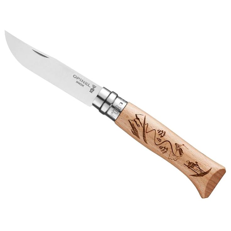 Opinel Couteaux (couverts) Sport Hêtre N°8 VRI Ski Présentation