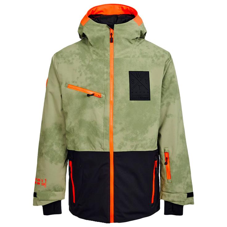 Watts Blouson Ski X-Temper Acid Wash Olive Présentation