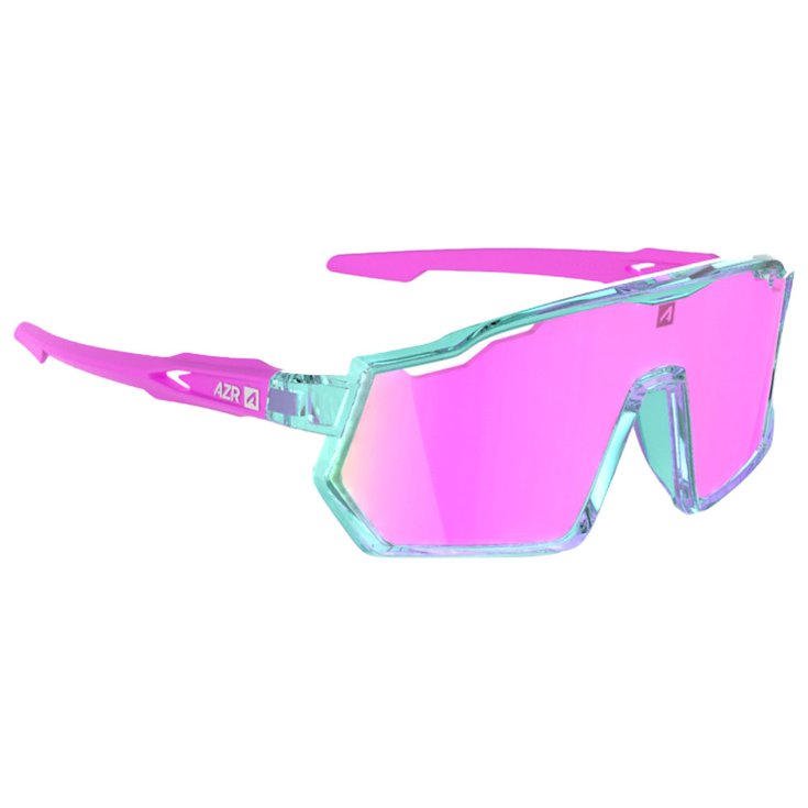 AZR Sonnenbrille Pro Race Jr Rx Turquoise Crystale Rose Vernie Multicouche Rose Präsentation