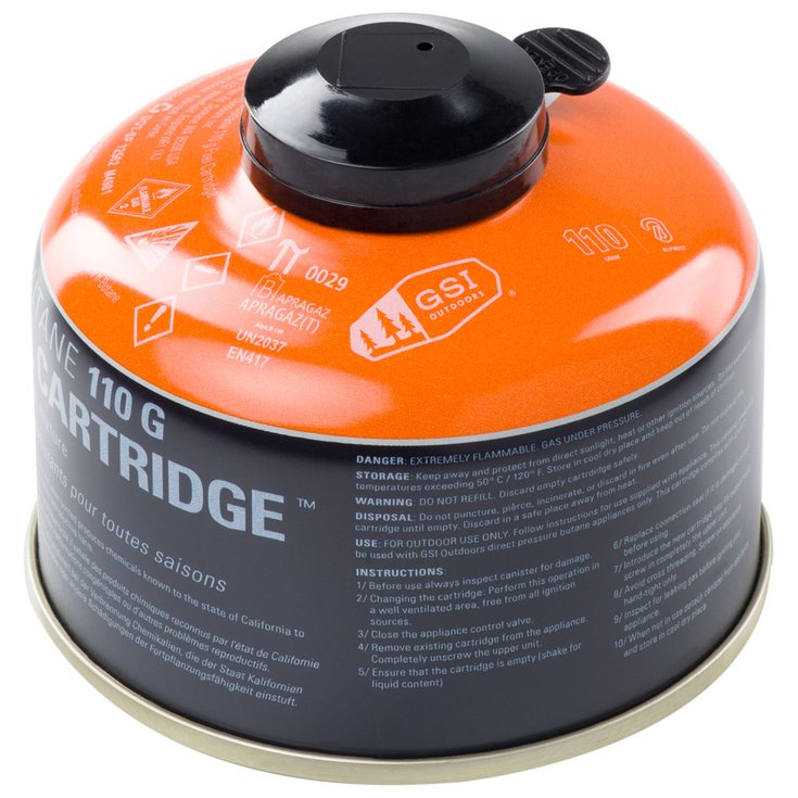 GSI Outdoor Combustible 100g Iso-Butane Gas Canister Présentation