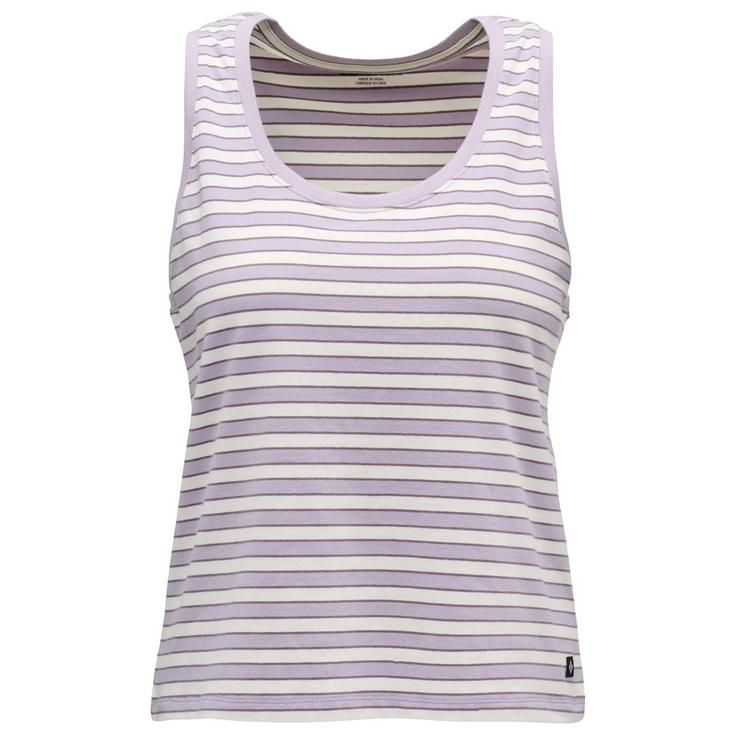 Black Diamond W's Stripe Tank Long Dusk Violet Off Whit Dark Mauve 