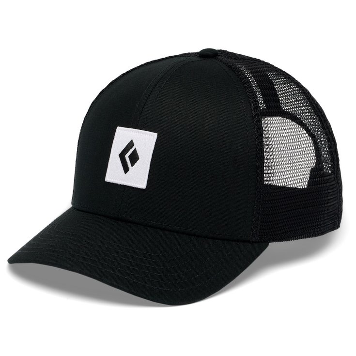 Black Diamond Cap Bd Trucker Hat Black White Icon Patch Präsentation