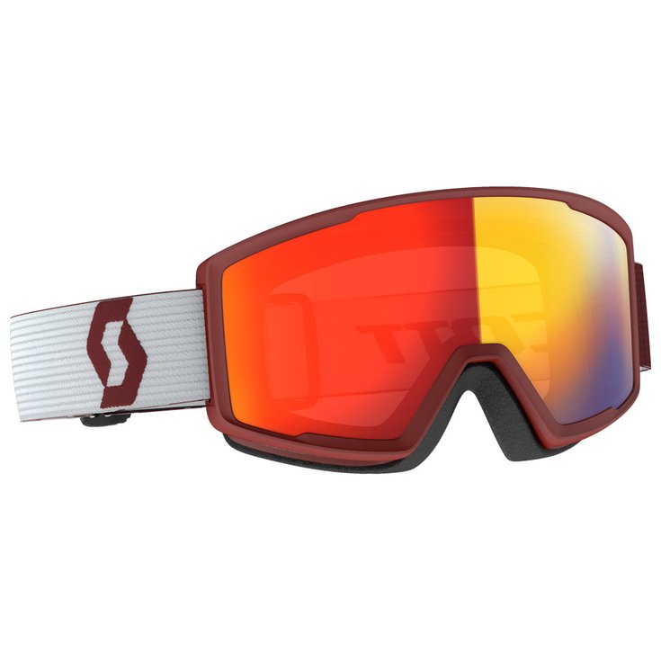 Scott Masque de Ski Factor Pro Team Red White Light Sensitive Red Chrome Präsentation