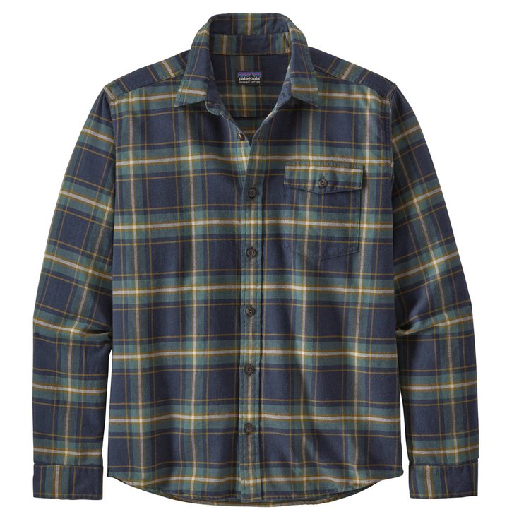 Patagonia Overhemden Fjord Flannel Lawrence New Navy Profiel
