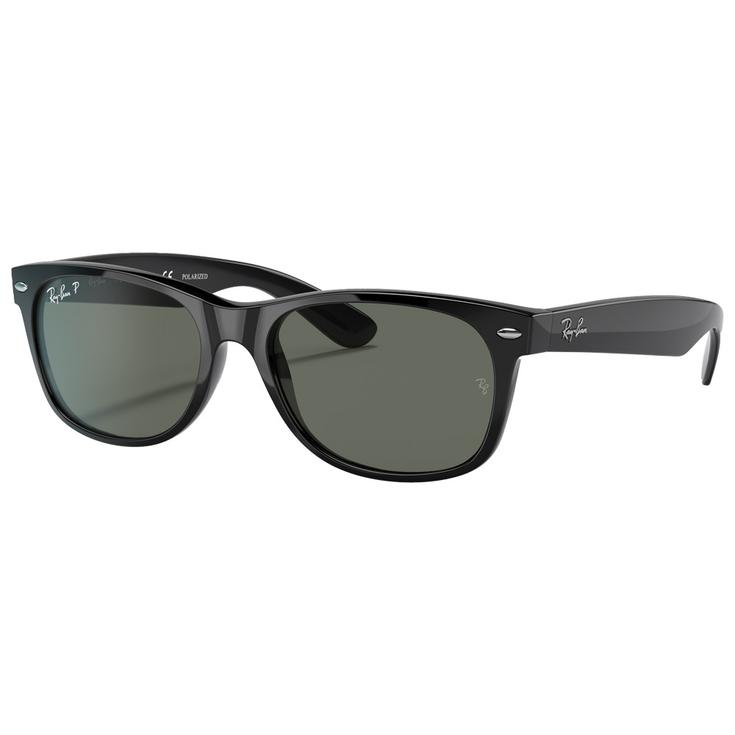 Ray Ban Zonnebrillen RB2132 New Wayfarer Classic Polished Black Green Polarized Voorstelling