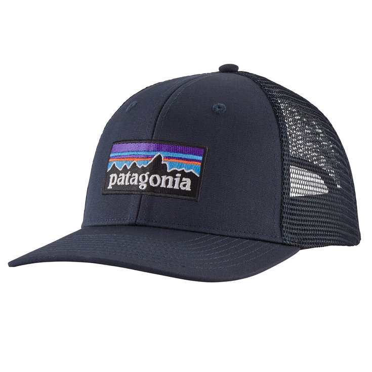 Patagonia Cap P-6 Logo Trucker Hat Navy Blue Präsentation