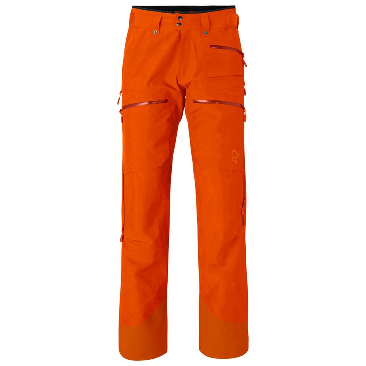 Norrona Skihose Lofoten Gore-Tex Insulated Pant Gold Flame Präsentation