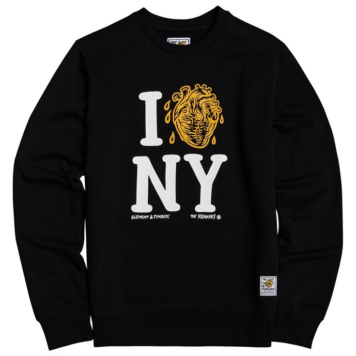 Element Sweatshirt I Heart Crew Flint Black Overview